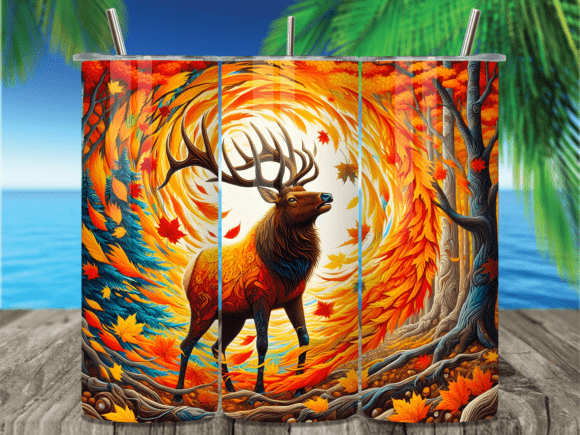 Autumn Deer Fall Leaves Tumbler Wraps Review