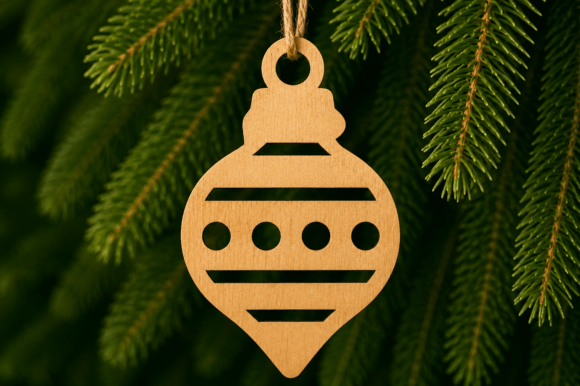 Christmas Ornament SVG, Laser Cut for Winter Amp