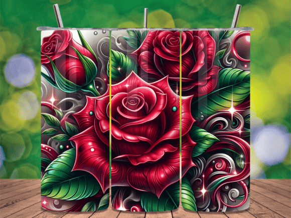 Deep Red Rose Floral Tumbler Wrap Review