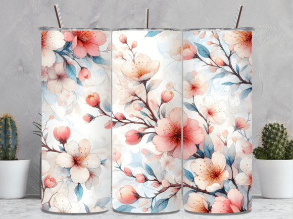 Elegant Cherry Blossom Floral Tumbler Wraps Review