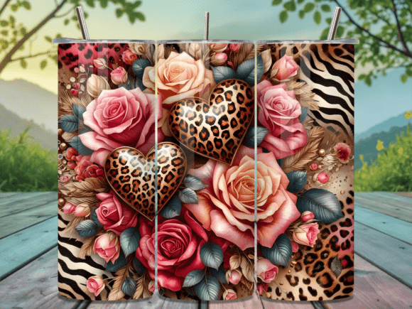Leopard Print Rose Floral Heart Tumbler Wraps Review