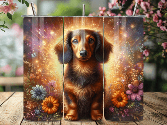 Long Hair Dachshund Floral Tumbler Wrap Review
