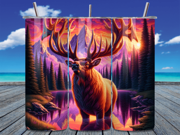 Majestic Elk Sunset Forest Tumbler Wrap Review