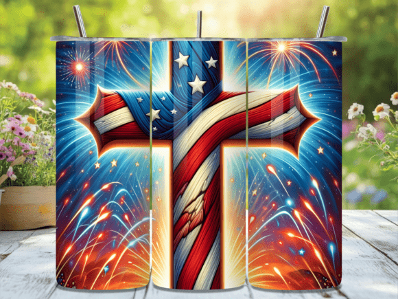 Patriotic Flag Cross Tumbler Wraps Review
