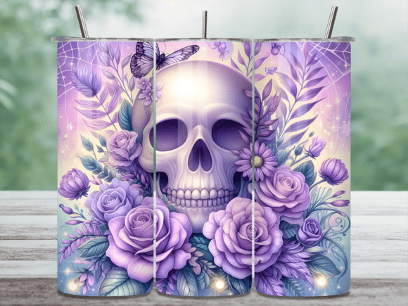 Purple Rose Skull Tumbler Wrap Design Review