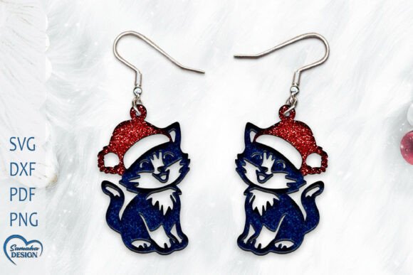 Review: Christmas Cat Earrings Laser Cut Design