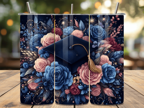 Reviewing the Classy Navy Floral Grad Cap Wrap