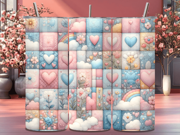 Reviewing the Pastel Kawaii Patchwork Tumbler Wrap Design