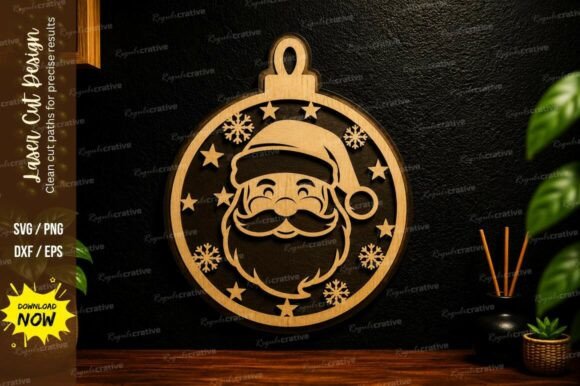 Santa Claus Ornament: Festive Wall Decor