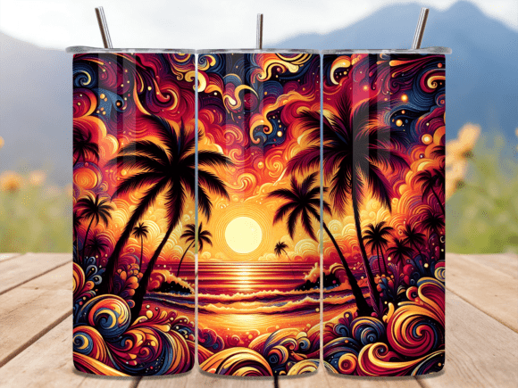 Tropical Palm Sunset Tumbler Wraps Review