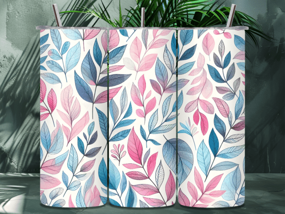 Tropical Pink Blue Leaves Tumbler Wrap Review